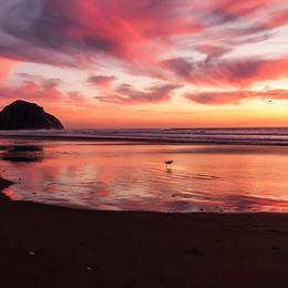 sunset at beach